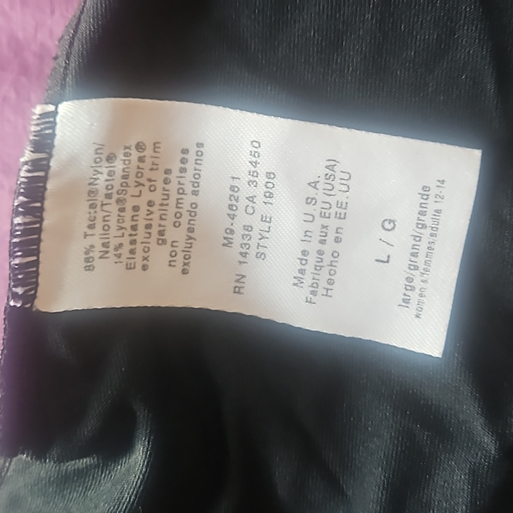 Danskin New York City Ballet camisole mock wrap black leotard size L - Picture 7 of 8